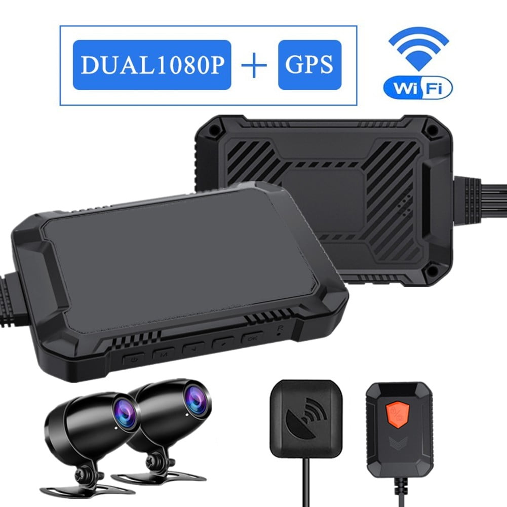 Waterproof Motorcycle 1080P Dual Optics Front and Back Loop Recording DVR