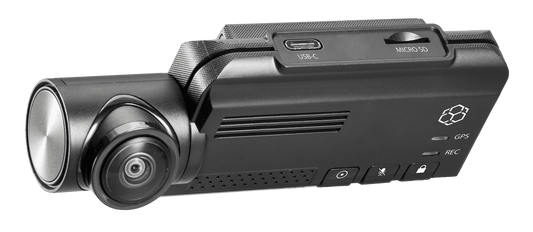 YADA 2K 360¡ã RoadCam Pro - QHD 2K Compact Dashcam with App Control, Built-in GPS, 4-in-1 Split Screen Recording, 16GB SD Card Included, Black