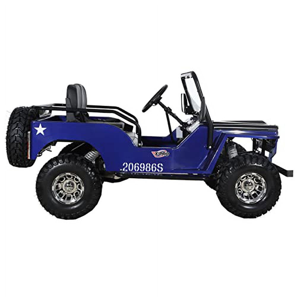 X-Pro 125cc Jeep Go Kart, 3-Speed Semi-Automatic Transmission w/Reverse, Big 18 Aluminum Rim Wheels