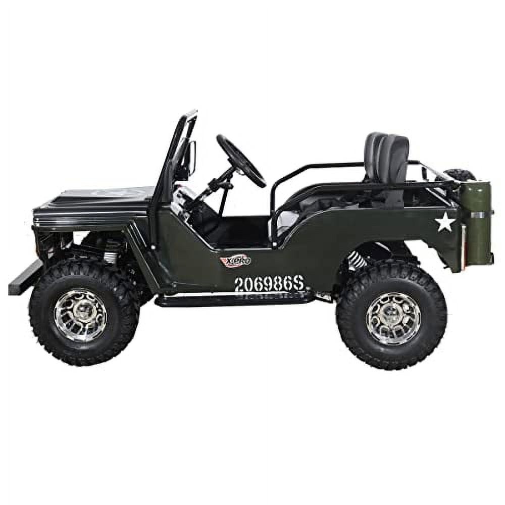 X-Pro 125cc Jeep Go Kart, 3-Speed Semi-Automatic Transmission w/Reverse, Big 18 Aluminum Rim Wheels