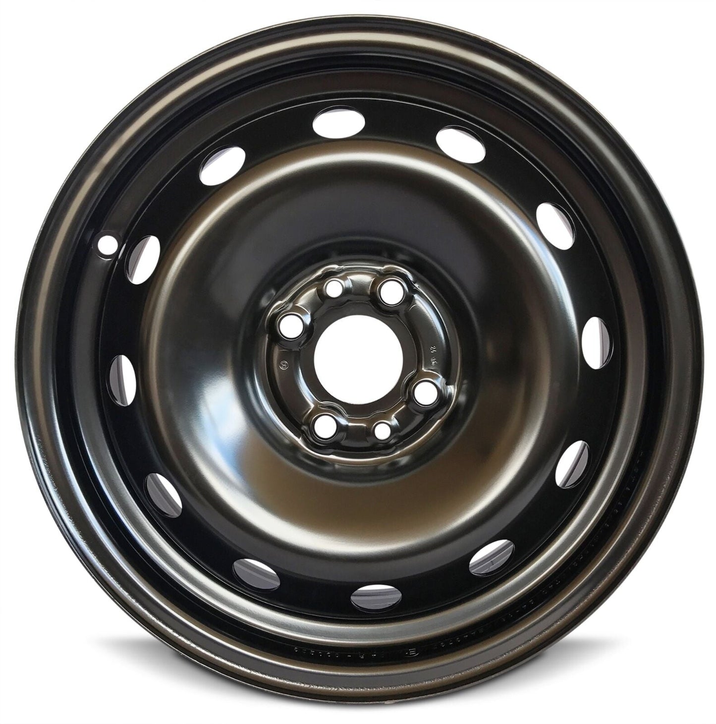 Wheel Rim for 12-19 Fiat 500 15 in Black Steel Rim Direct Fit