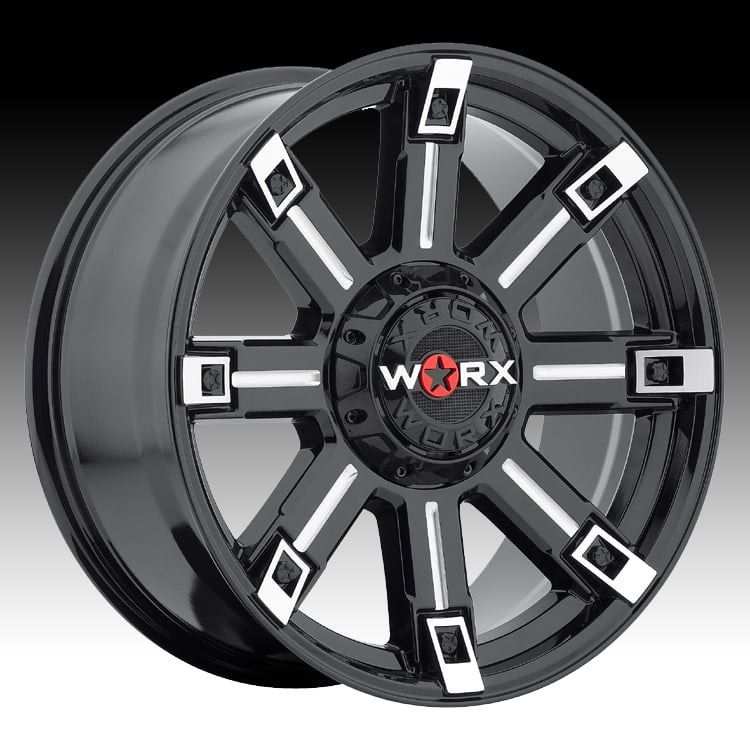 Worx 806 Triton Gloss Black Milled 18x9 5x5 / 5x5.5 12mm (806-8905BM+12)