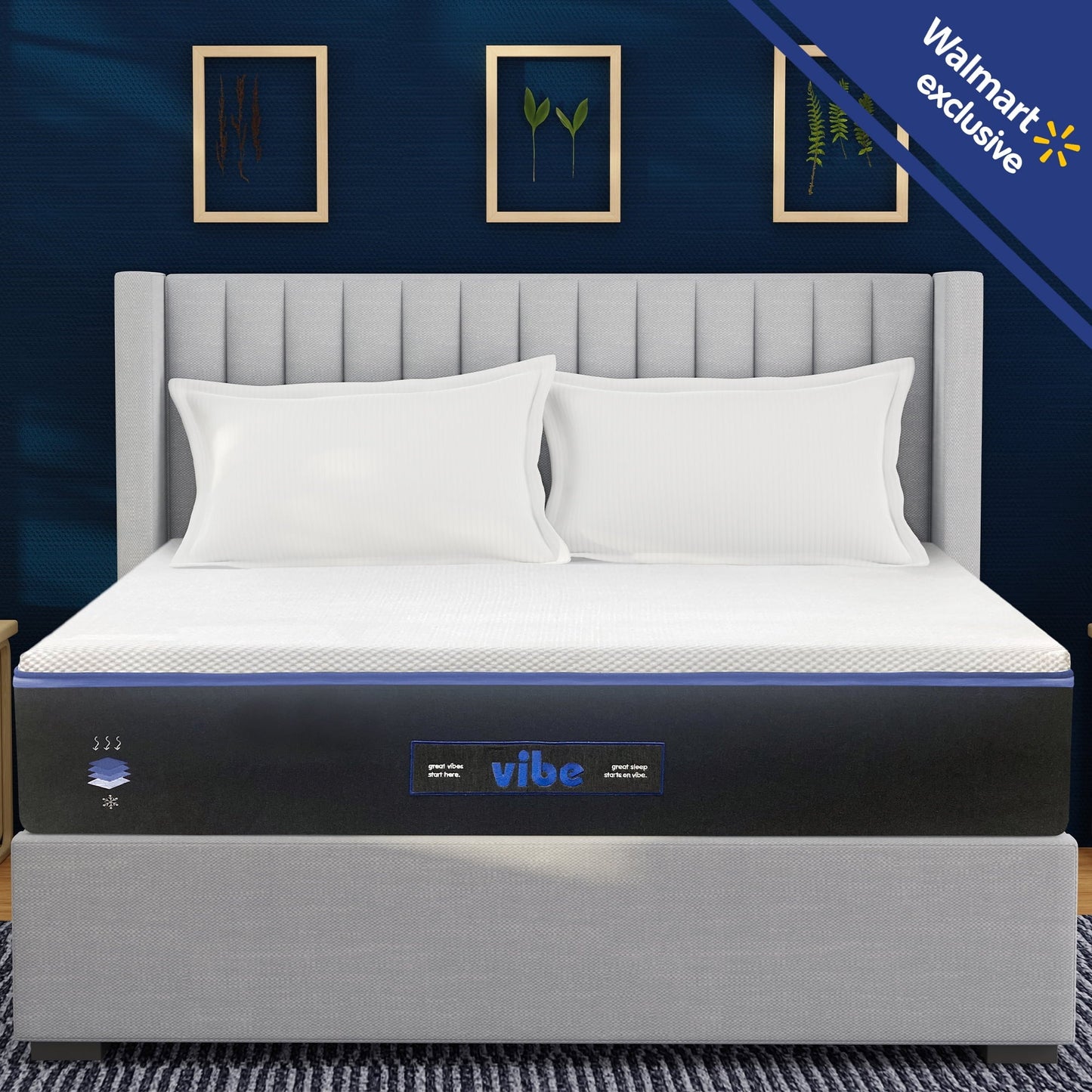 Vibe 12 Luxury Plush Super Cooling Gel Memory Foam Mattress - Queen