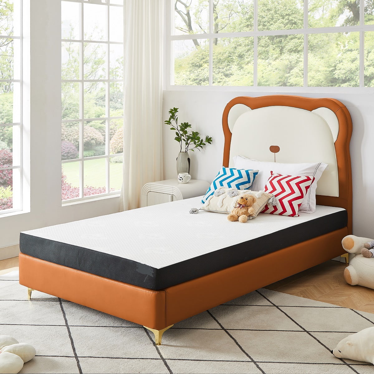 Vipkoe 5 Waterproof Gel Memory Foam Kids Mattress, Medium Firm Mattresses Bed-in-a-Box Queen