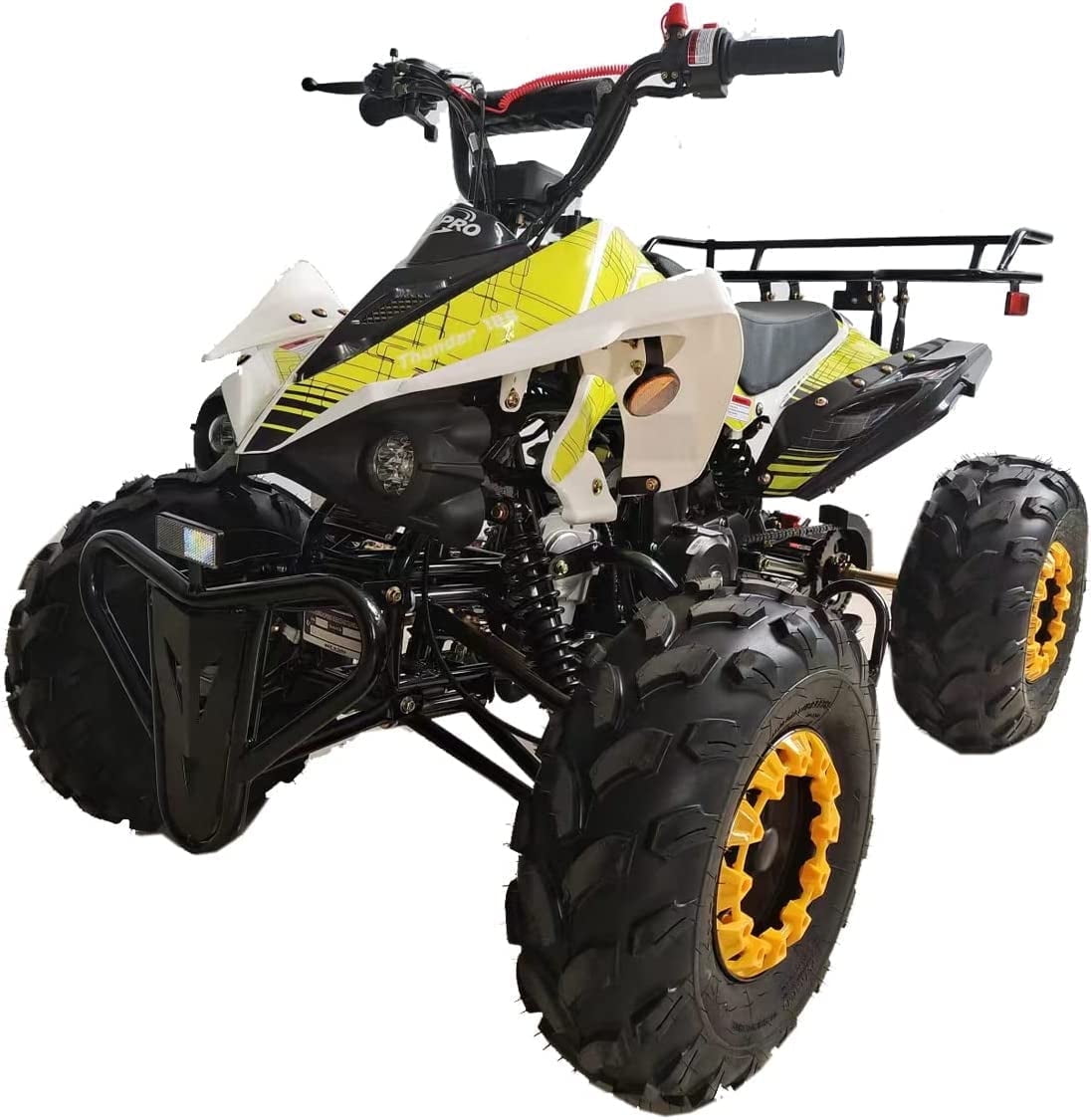 X-Pro Brand New 125cc Gas ATV with Automatic Transmission w/Reverse, LED Headlights Big19/18 Tires