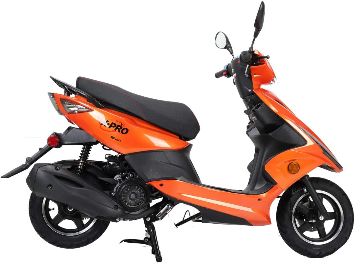 X-Pro Brand New 150cc Gas Powered Moped Scooter, 10 Aluminum Wheels Electric Start Large Headlights