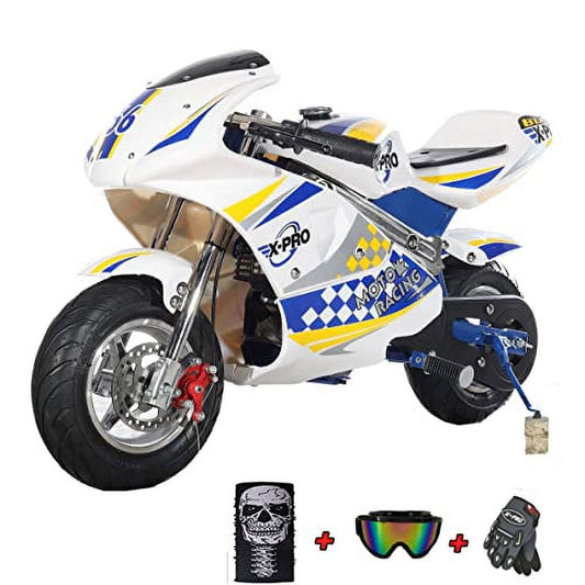 X-Pro Brand New Blast 40cc Pocket Bike for kids Gas Dirt Bike with 4 Stroke Pull Start Disc Brakes