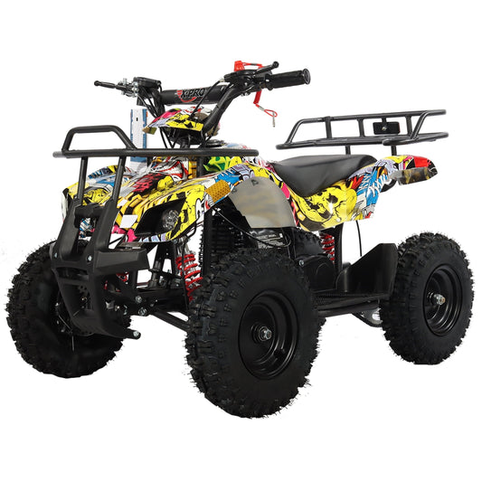 X-Pro Brand New Eagle 40cc Gas Mini ATV for Kids with Pull Start 4 Stroke Disc Brake 6 Tires