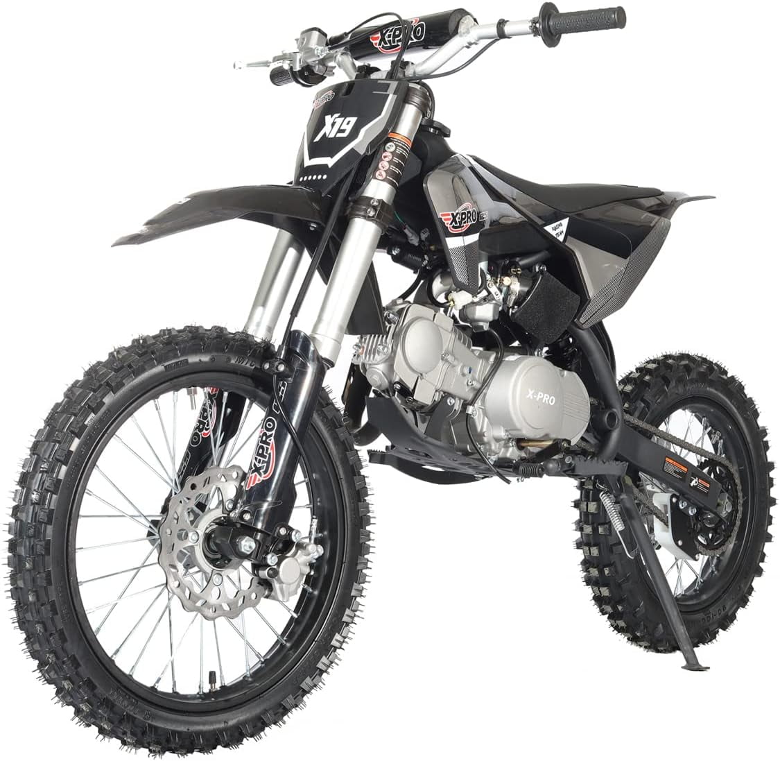 X-Pro Brand New X19 125cc Dirt Bike with 4 Speed Semi-Automatic Transmission, Kick Start 17/14 Tires