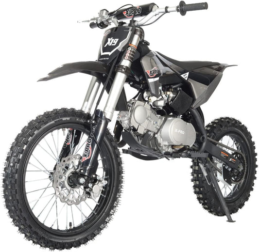 X-Pro Brand New X19 125cc Dirt Bike with 4 Speed Semi-Automatic Transmission, Kick Start 17/14 Tires