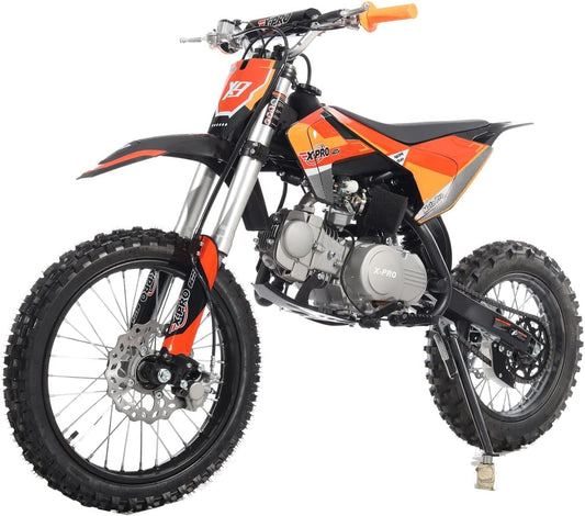 X-Pro Brand New X9 125cc Pit Dirt Bike with 4-Speed Manual Transmission Kick Start 17/14 Tires