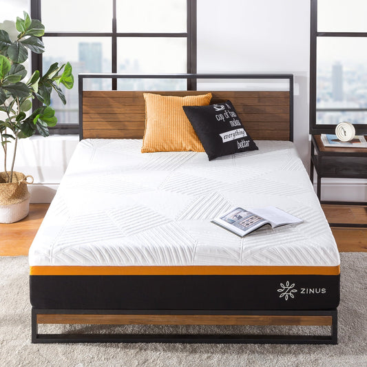 Zinus Cooling Copper ADAPTIVE? 10 Hybrid Mattress Memory Foam and Pocket Spring, Adult, Queen