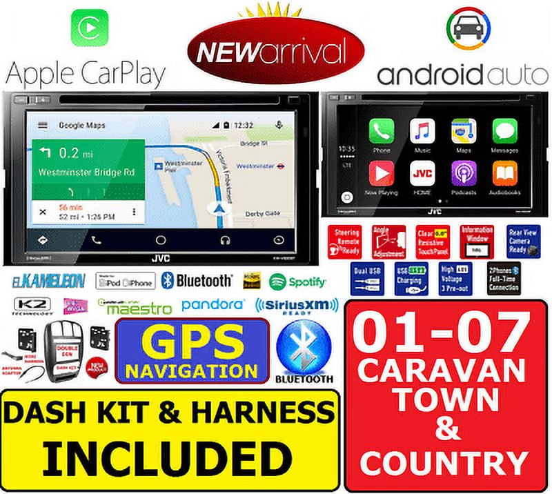 01-07 CARAVAN TOWN & COUNTRY GPS NAVIGATION SYSTEM APPLE CARPLAY ANDROID AUTO