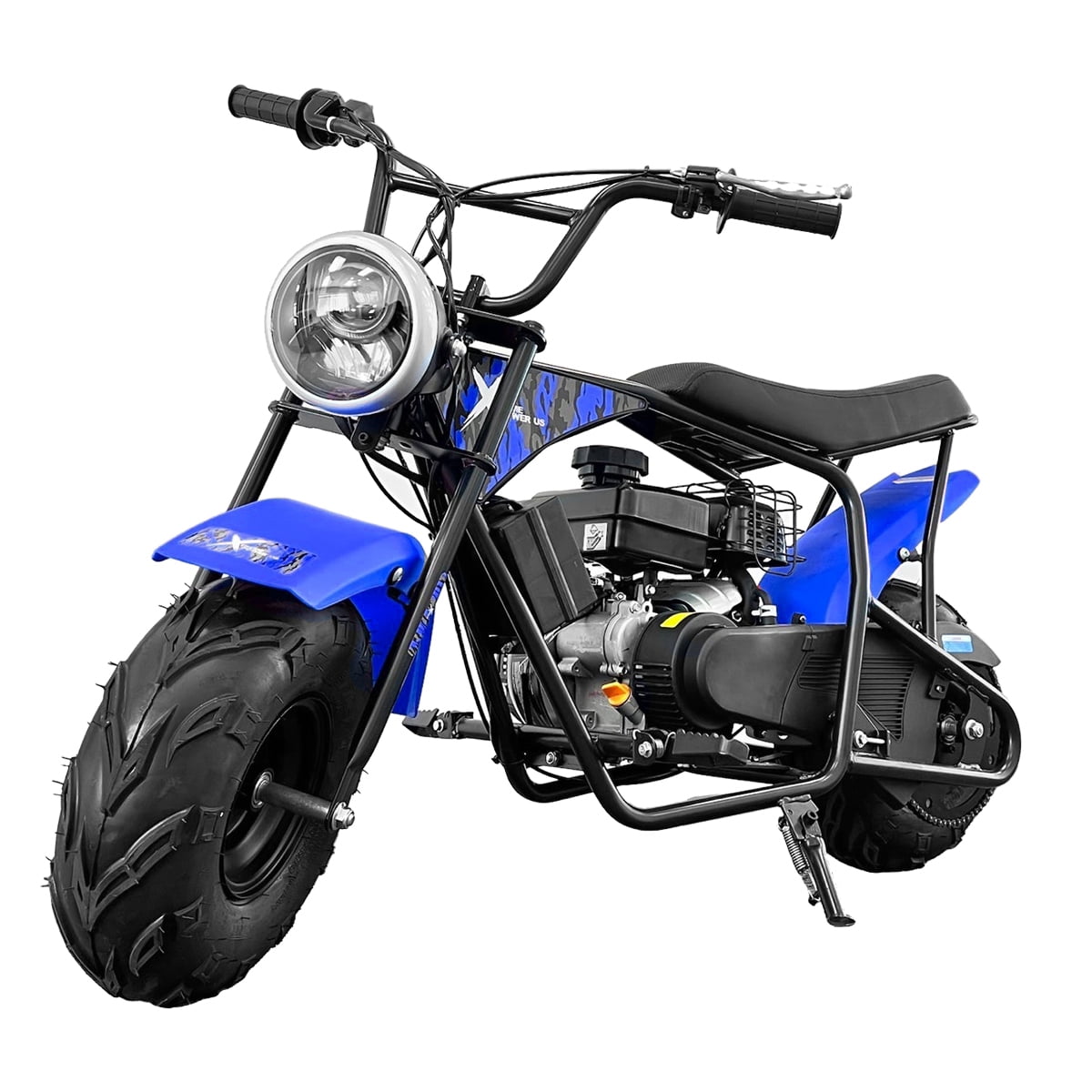 XtremepowerUS Pro Series 99cc Off-Road Trail Ride-On Mini Bike for Kids Adults Teens, Blue